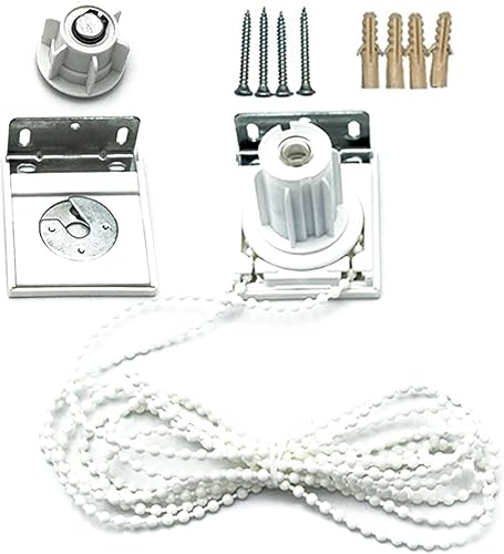 Soporte de embrague de plástico con kit de cadena de cuentas para persianas enrollables de interiorexterior, accesorios de instalación de repuesto
