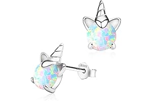 Sterling Silver Unicorn Stud Earrings for Girls