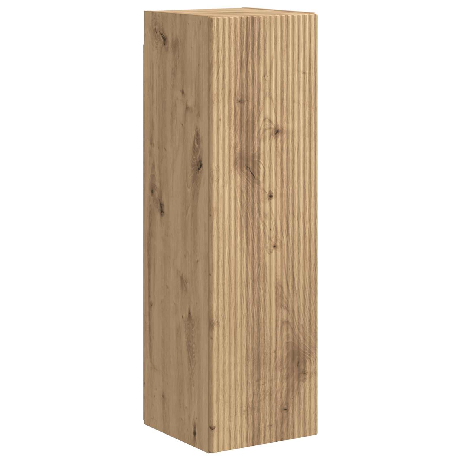 Set di 4 mobili per TV da parete, in rovere Artisan, dimensioni su misura: 30-78,5 cm, ideali per conservare i media organizzati