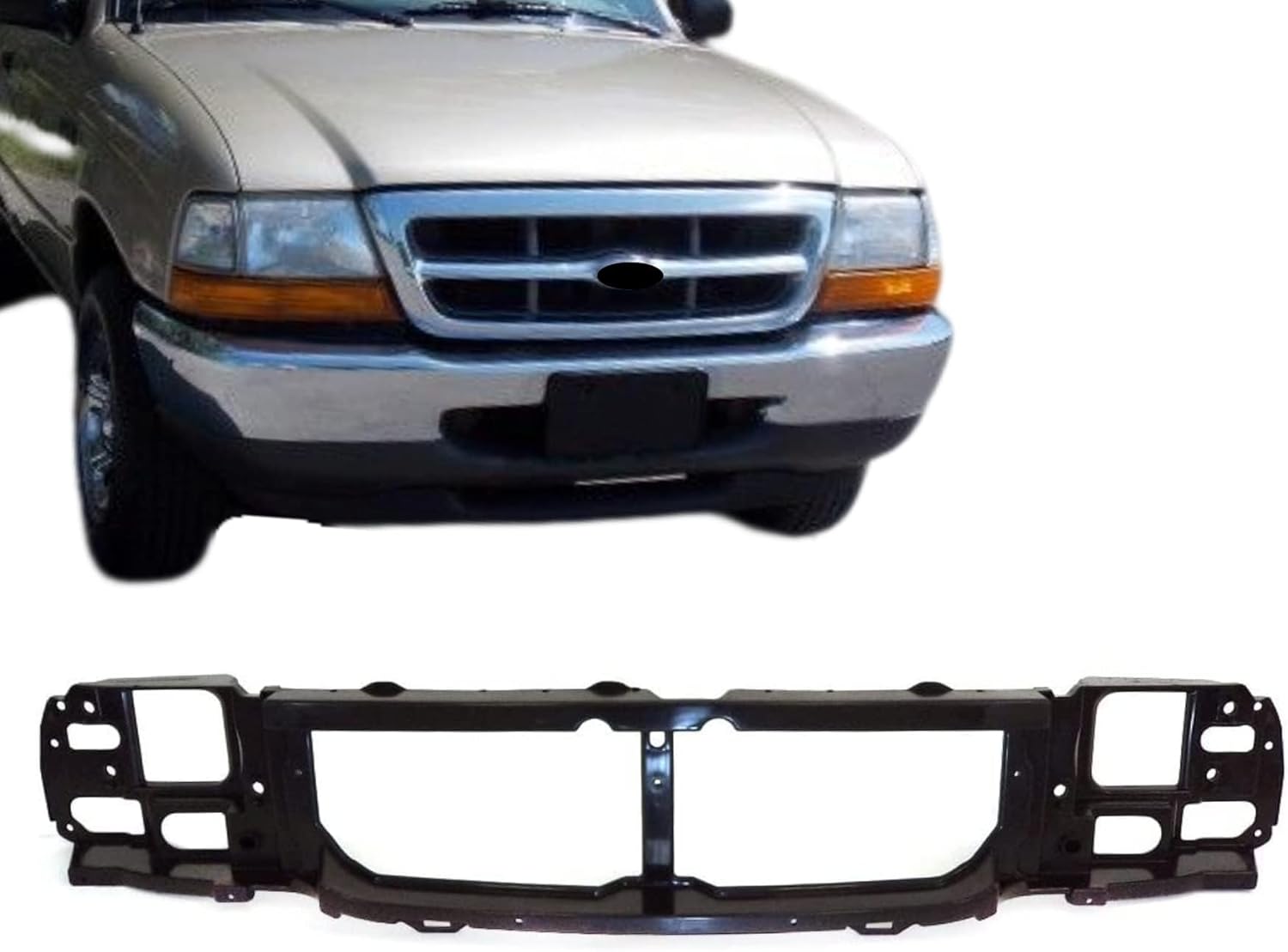 Head Light Lamp Support Mounting Header Panel Compatible For 1998-2000 Ford Ranger FO1220215 XL5Z8A284AA