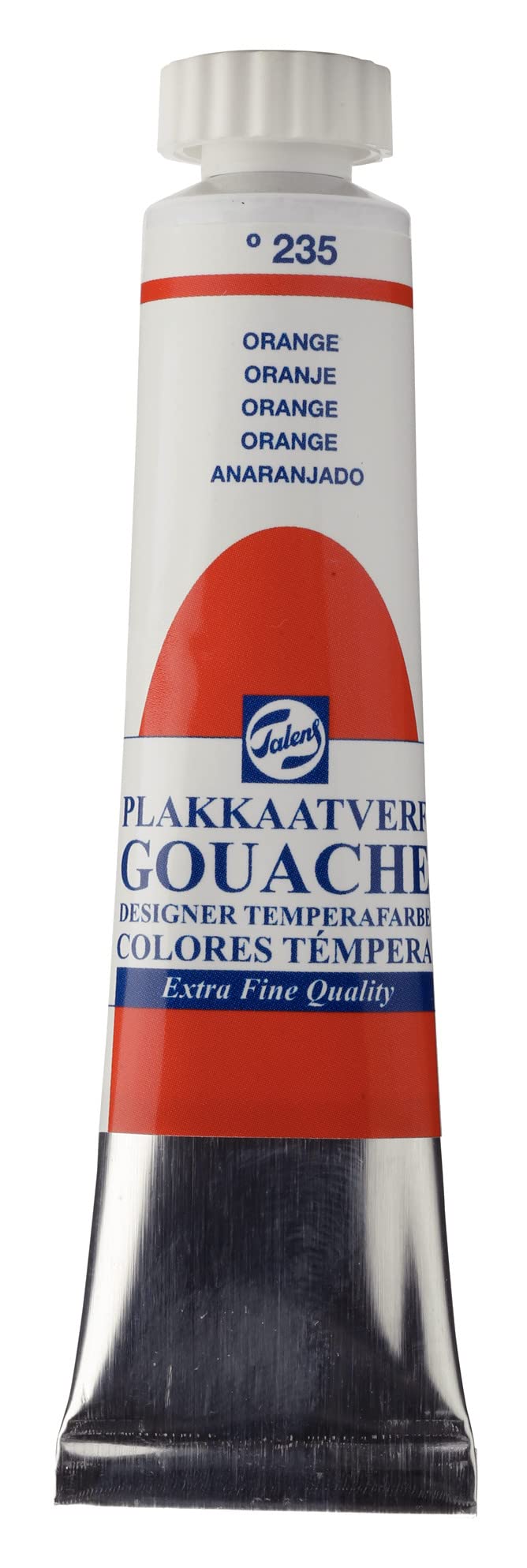Talens Gouache Extra Fine Quality - Orange 235 - Highly Pigmented Matte Finish Paint - 20 ml Tube
