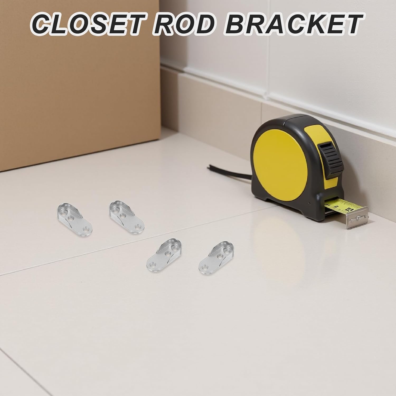 20pcs Closet Rod End Support Bracket 3 Holes Zinc Alloy
