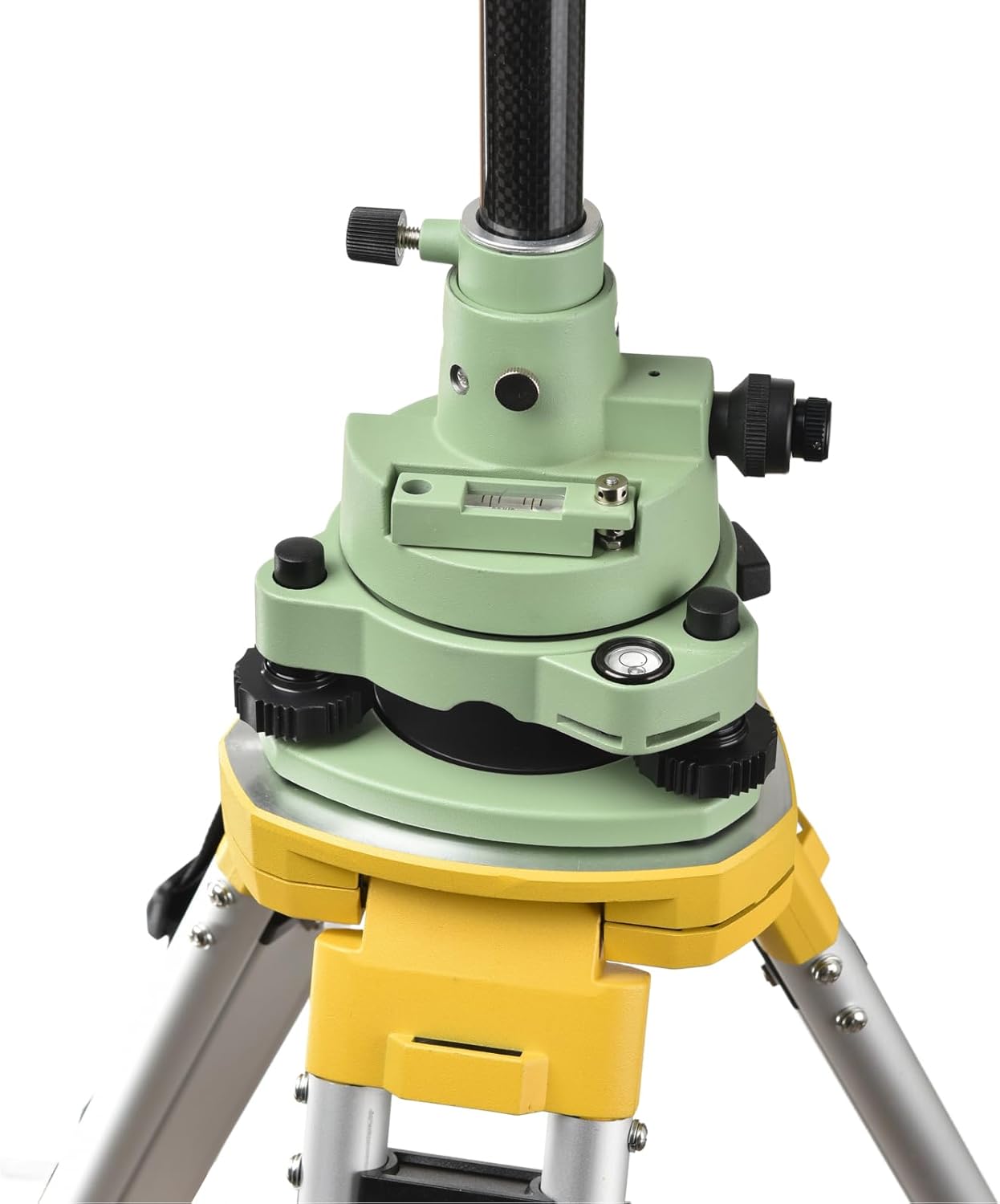 Aluminum Surveying Tripod, Heavy Duty Construction Transit Tripod with Quick Clamp, 5/8-Inch-11 Threaded Flat Head for RTK Base Station, Total Station & Laser Level(Include Tribrach)