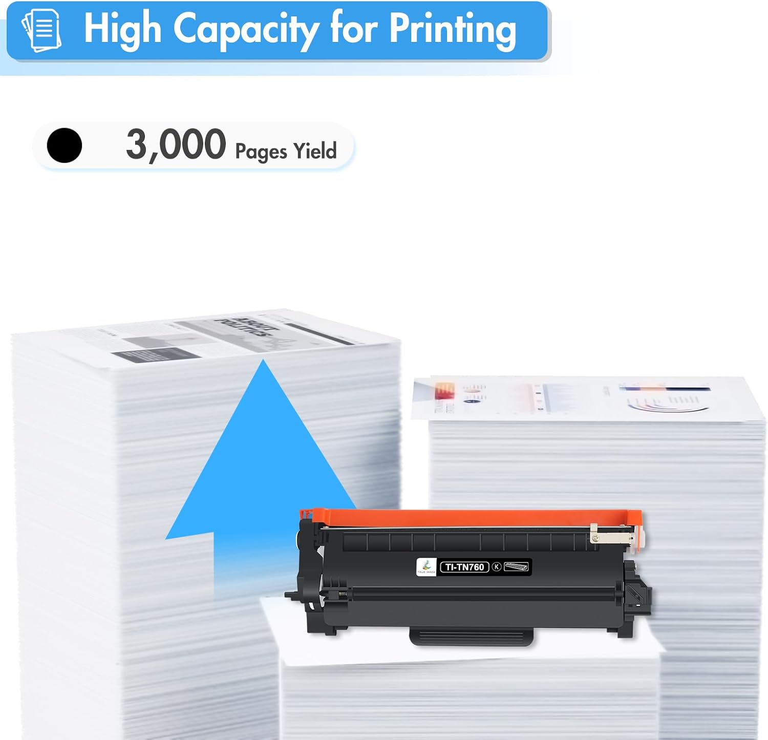 TN760 Toner for Brother Printer: TN 760 MFC-L2710DW MFC-L2750DW Compatible for Brother TN-760 Toner TN-730/TN-760 TN730 730 TN-730 DCP-L2550DW HL-L2350DW HL-L2395DW HL-L2390DW High Yield 4 Black - Image 3