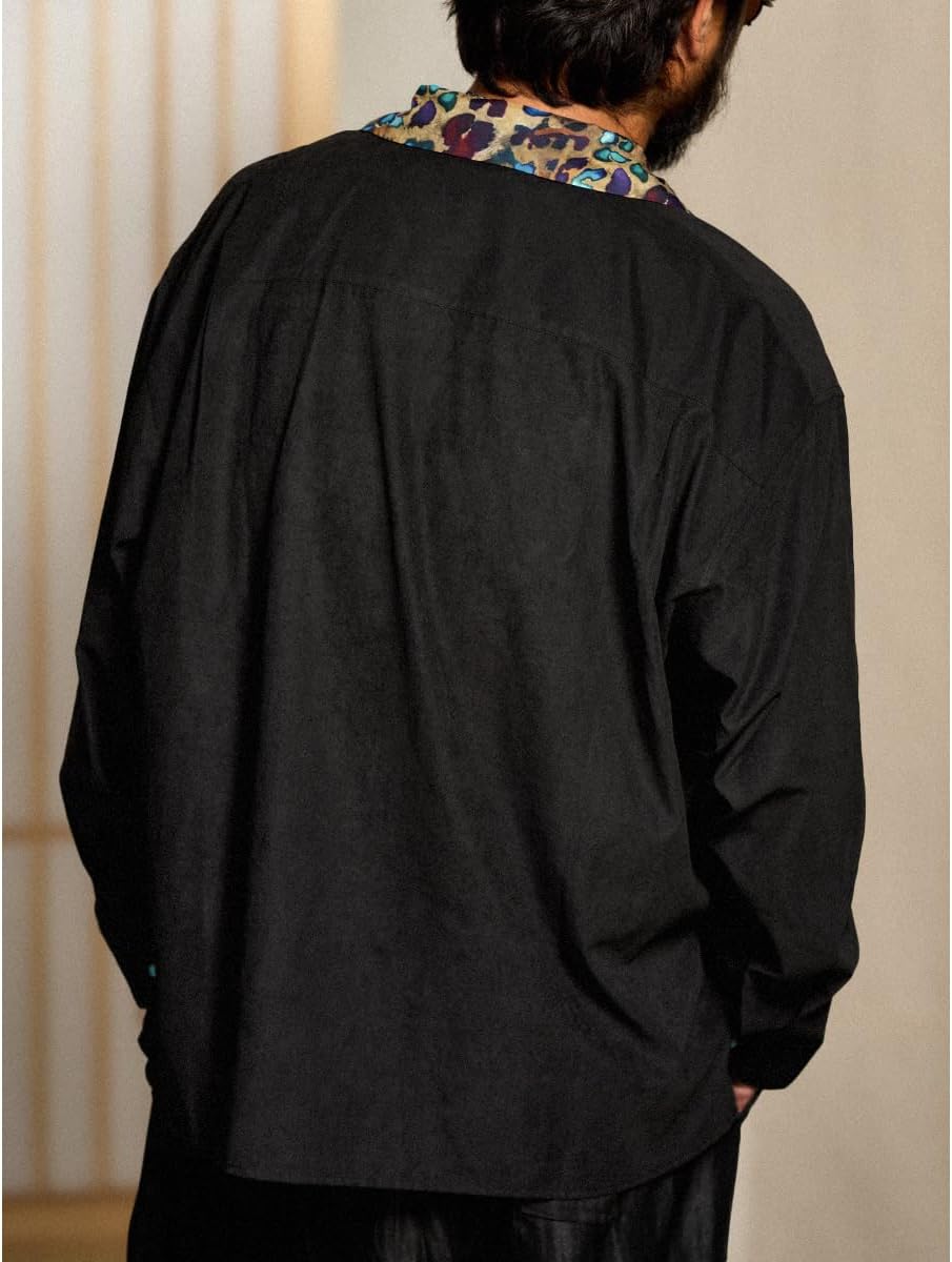 前後ペイズリー柄切替 長袖シャツ karaku メンズ - トップス・新品未使用 ベストセラー 商品ファッション - karaku 前後ペイズリー柄切替 長袖シャツ