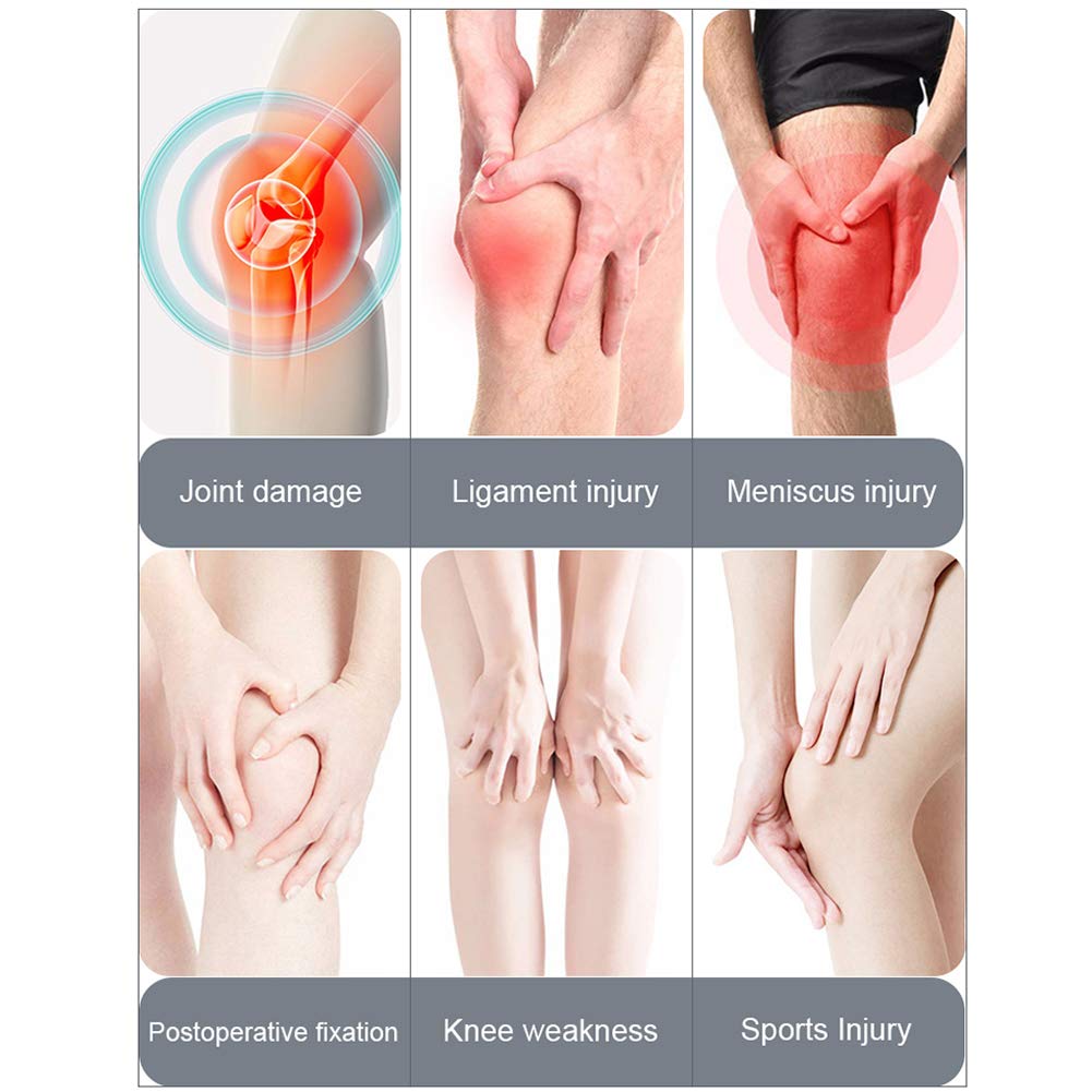 Supporto per il fissaggio dell'articolazione del ginocchio, stabilizzatore per gamba con supporto articolato regolabile per ginocchio, dispositivo di allenamento per la stabilità dopo infortuni spor