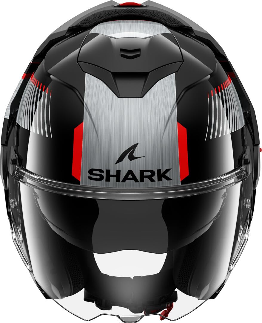 SHARK, Casco Moto Modular OXO SIKTER Black Chrome Silver Kus