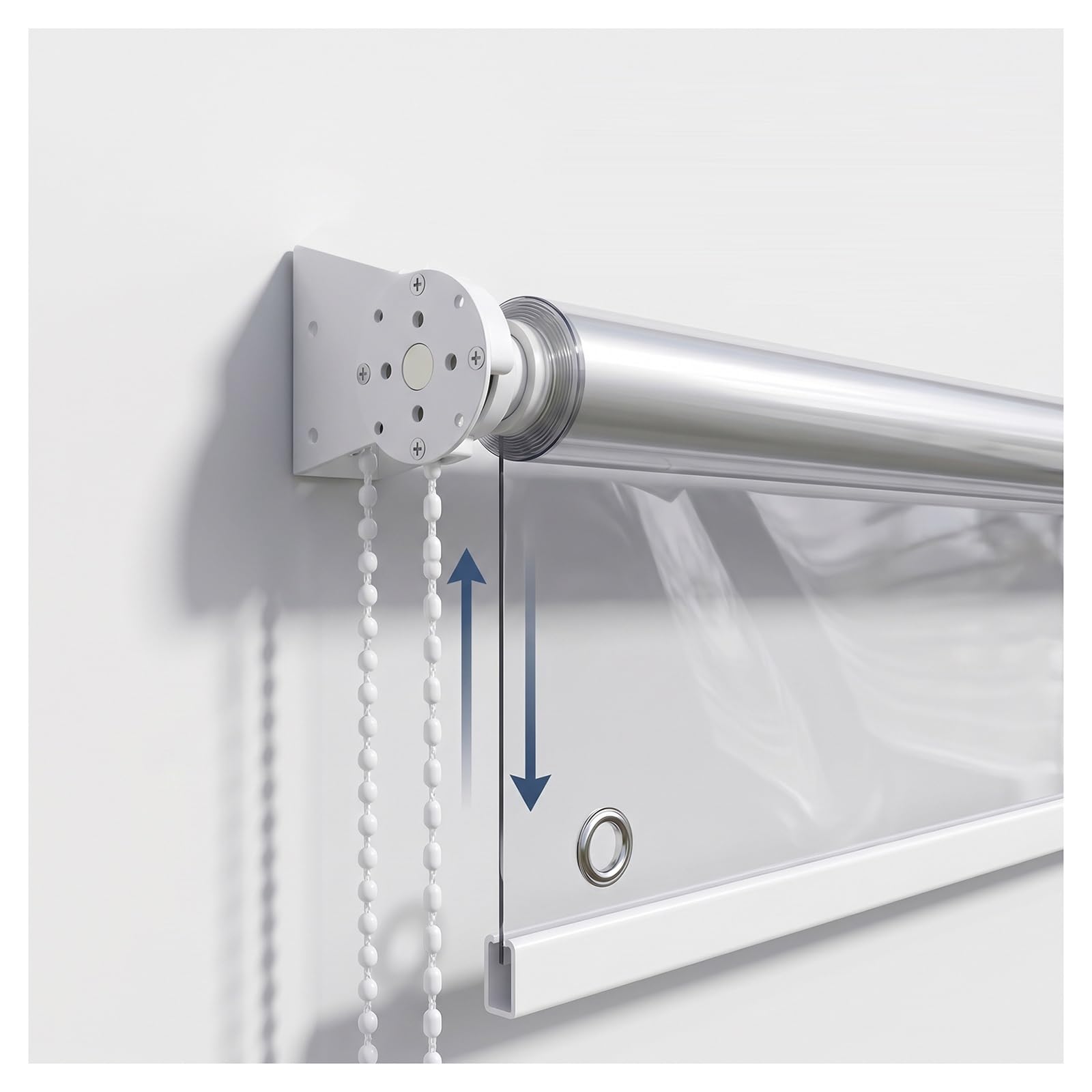 Clear waterproof roll up blinds，transparent vinyl pvc roller shades，HD Transparent Roll Up Curtain，Outdoor Pergola Roller Shade Blind，Hotel Office Partition(W105*H140cm/W41.33*H55.11in)