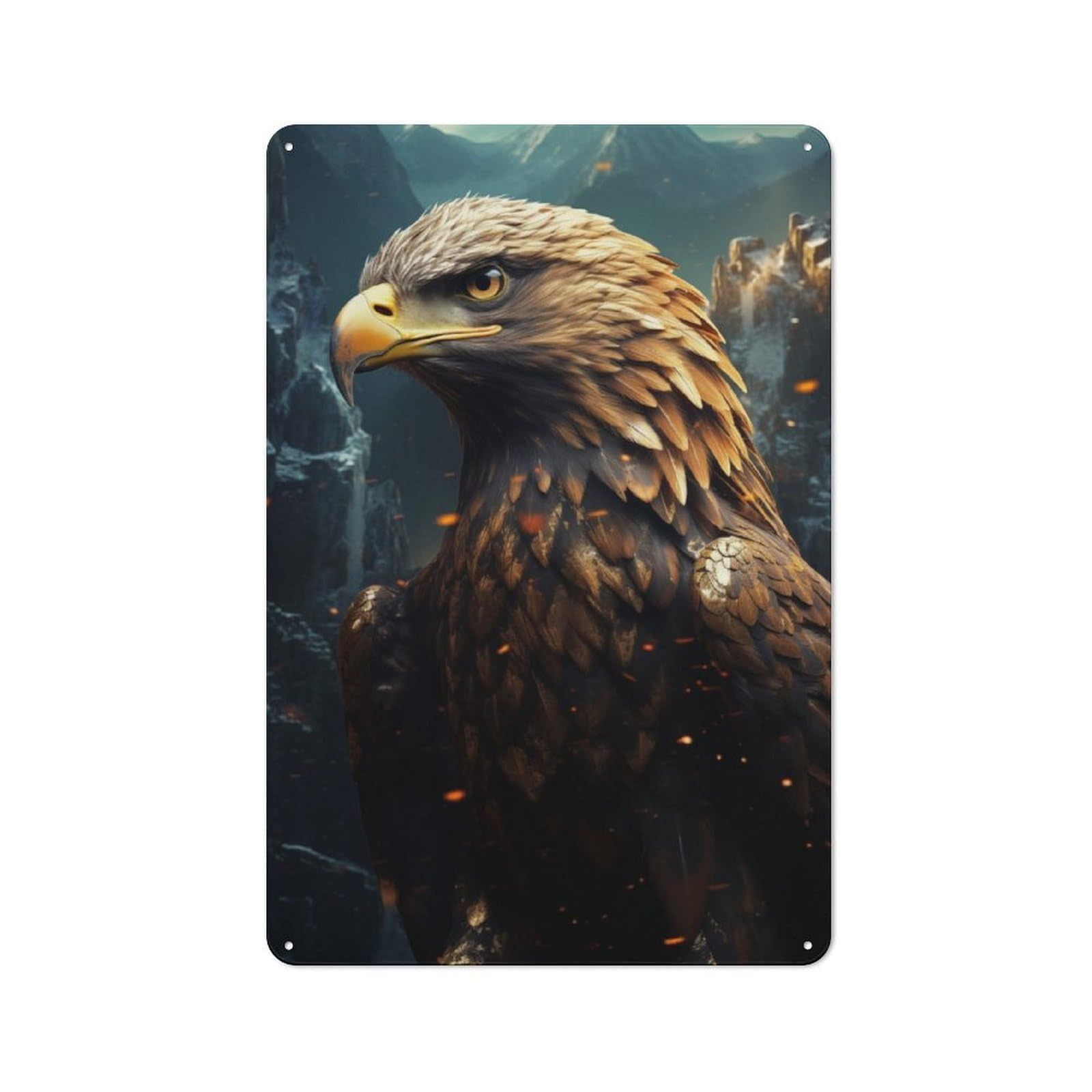 Cool Wild Bald Eagle Metal Gift Sign 30x20cm, Vintage Home Wall Decor for Home, Shop, Pub Or Studio Wall