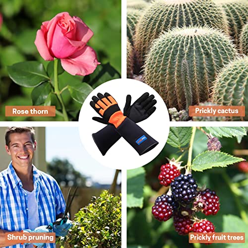 Wisepro Rose Pruning Gloves, Garden Gloves Long Forearm, Breathable Thorn Proof Gloves, Durable Protection Garden Gauntlet #TOP3