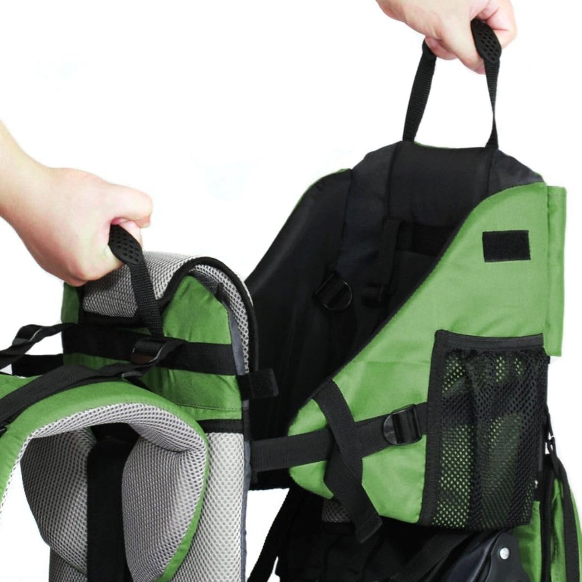 Lil' Boss Mochila Portabebés de Senderismo FASports, Ergonómica para Niños de 20–25 kg, con Techo para Lluvia y Sol, 50 x 38 x 90 cm