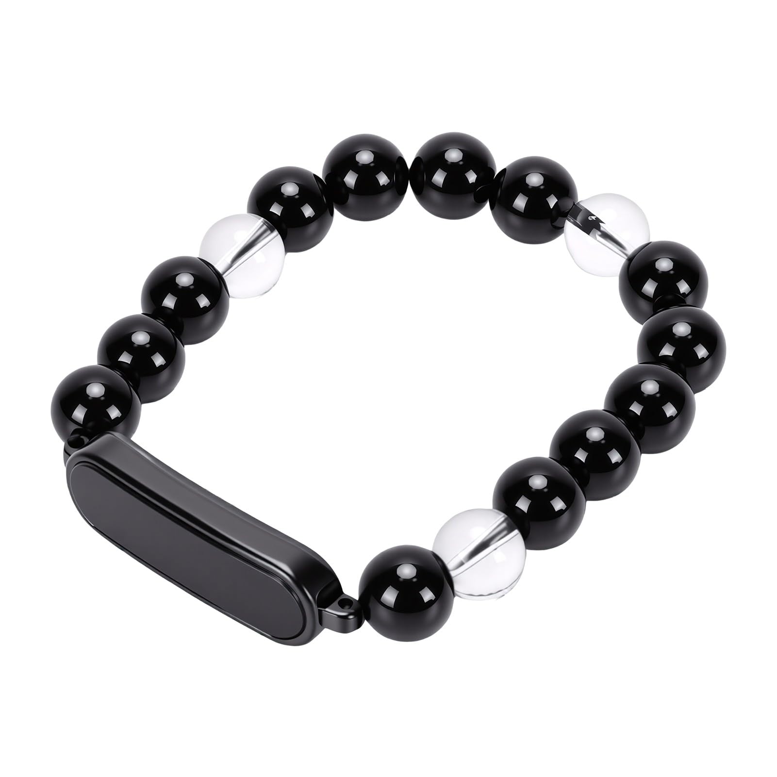 Bracciale Intelligente, Perline di Cristallo (BLACK)