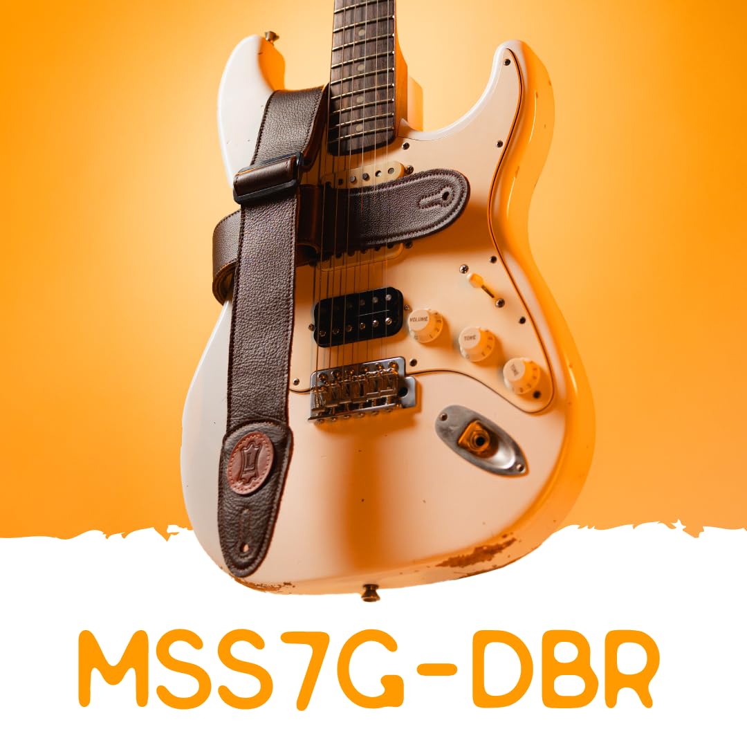 Levy's MSS7G-DBR Gitarrengurte 2" Signature Series Leather Strap - Dark Brown