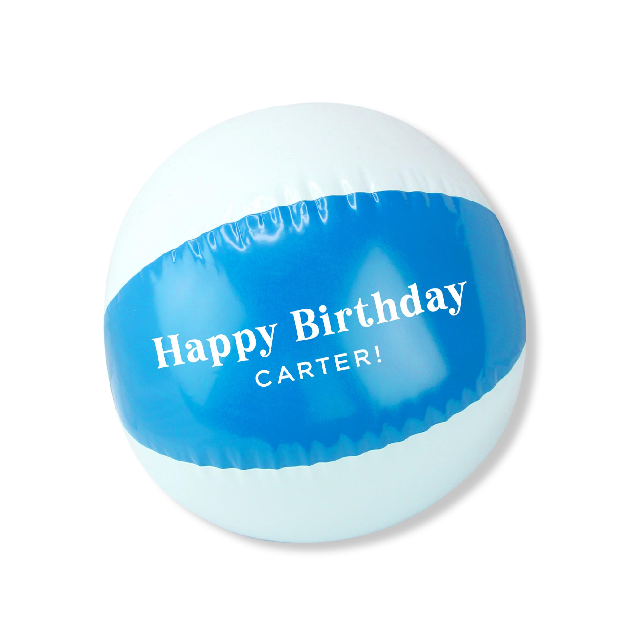 GiftsinaJiffy Personalised Inflatable Beach Balls, Custom Name Pool Party Balls 22cm, Summer Party Favours for Kids & Adults, Hen Party, Birthday, Holiday & Bulk Beach Accessories (Light Blue)