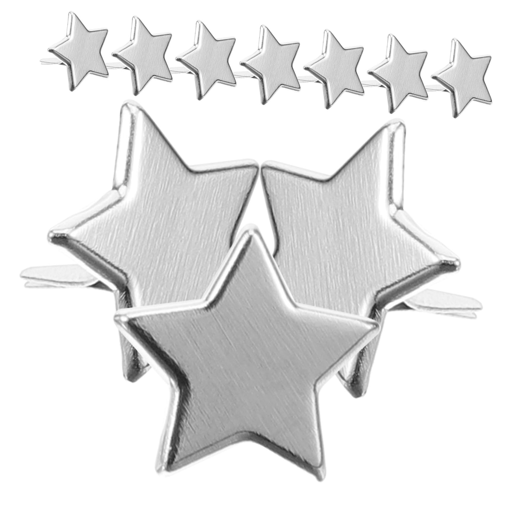 HOMSFOU Star Paper Fasteners Decorative Brad Fasteners for Crafting Metal Brads 100pcs Set