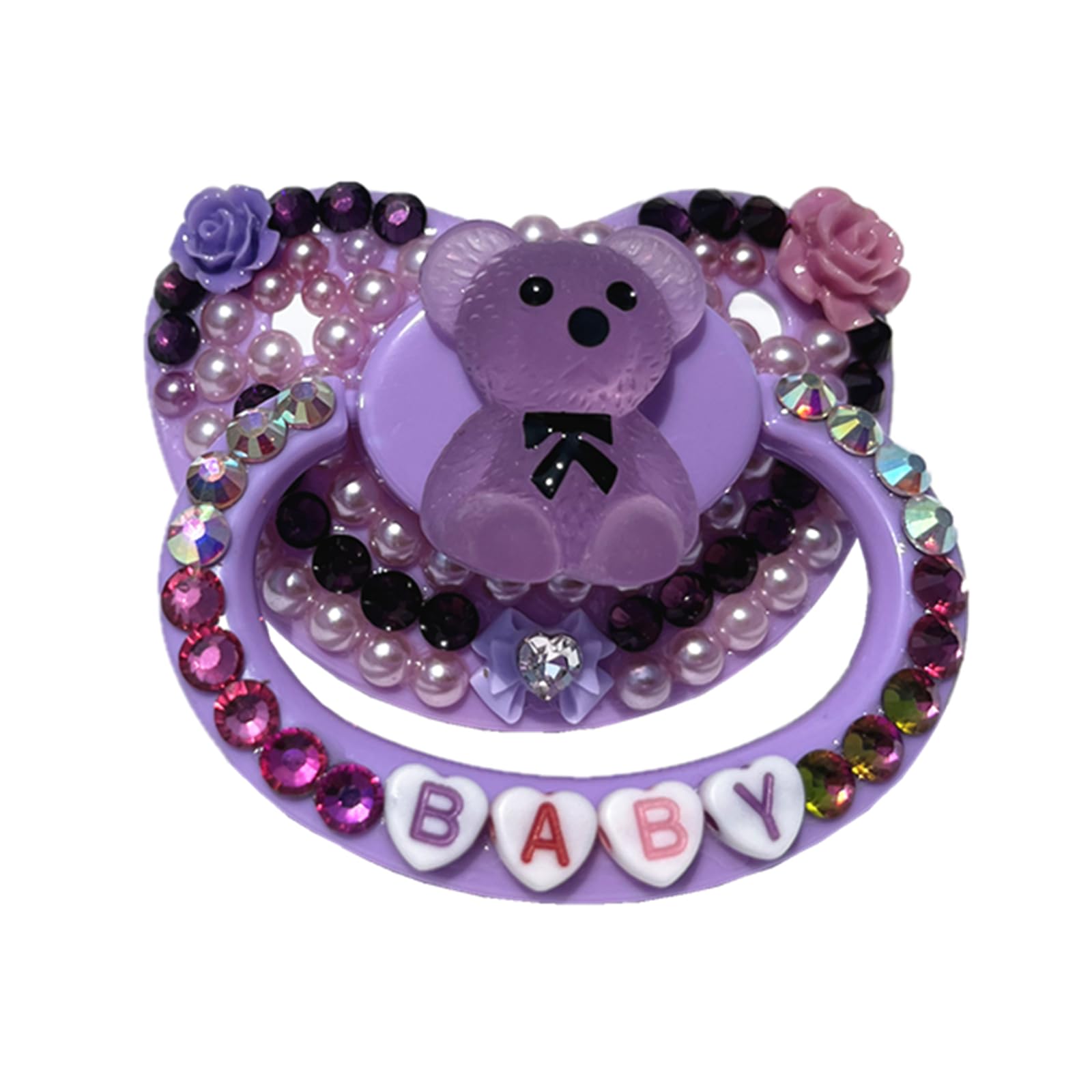 Sized Pacifier, Stylish Bling Pacifier for Adult (Style 4)