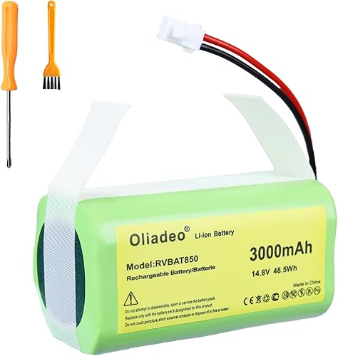 Batería de repuesto RVBAT850 para Shark Ion RV1001AE, RV761, RV754, AV752, R75, R76, AV2501S, RV850, R85, RV2001, RV850BRN, RV2502AE, RV750R01US