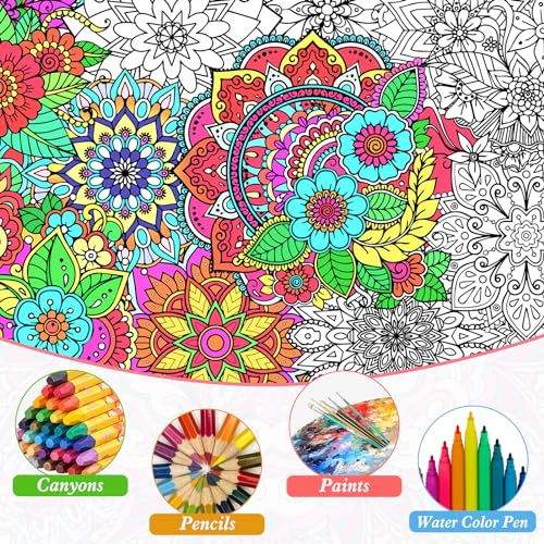 Forest Animals Giant Colouring Table Cloths For Kids,Jungle Animals Party Tablecloth Colouring Poster With 18 Paint Pen,47x71inch Colour In Table Cloth Drawing Paper Roll Table Cover Colouring Sheet