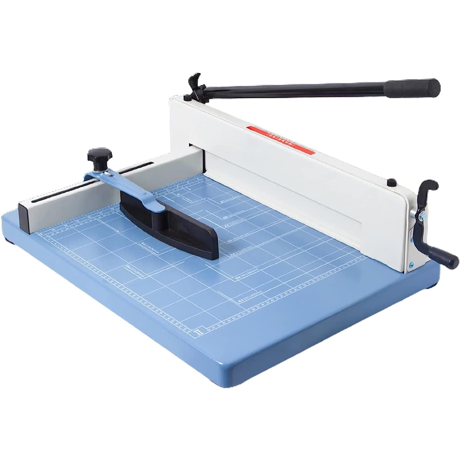 Guillotine Papierschneider, robust, A4-Trimmer mit Sicherheitsschutz, klare Schneidführung, Metallbasis, 0,5–45 mm dick, für Büro, Schule, Fabrik