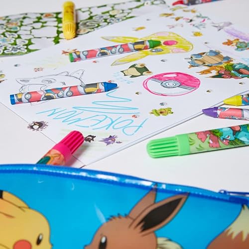 Vista 7 de Innovative Designs Pokemon Kids - Juego de calcomanías y arte para colorear para niños, 30 piezas y suministros de manualidades con estuche