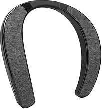 Sarini Portable Neckband Bluetooth Speaker Wireless Surround Sound with Microphone for Sports, Outdoor, Theater, Stereo Audio for Music and Calls