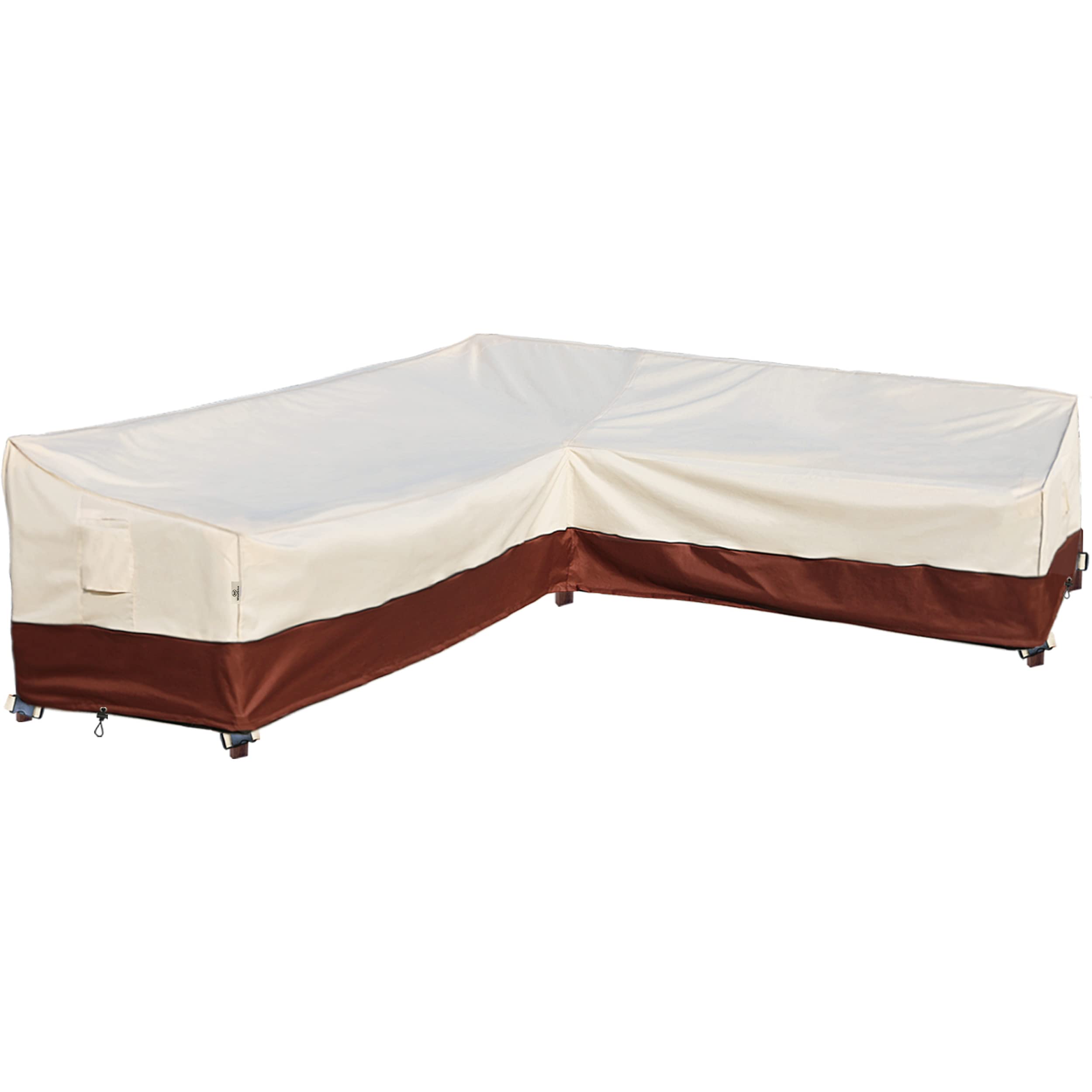 Westblue Outdoor Sectional Cover-L-Shaped Patio Furniture Covers Waterproof Rip-Stop Anti-UV 600D Heavy Duty Outdoor Couch Cover with 3 Air Vent Sofa Cover 120''L ?90''L?33''D 35''H