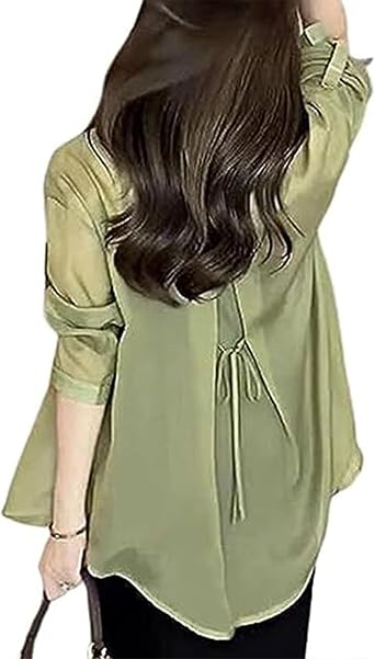 Summer Sunscreen Chiffon Shirt, Womens Long Sleeve Sun Protection Chiffon Blouse,UV Blocking Shirts Lightweight