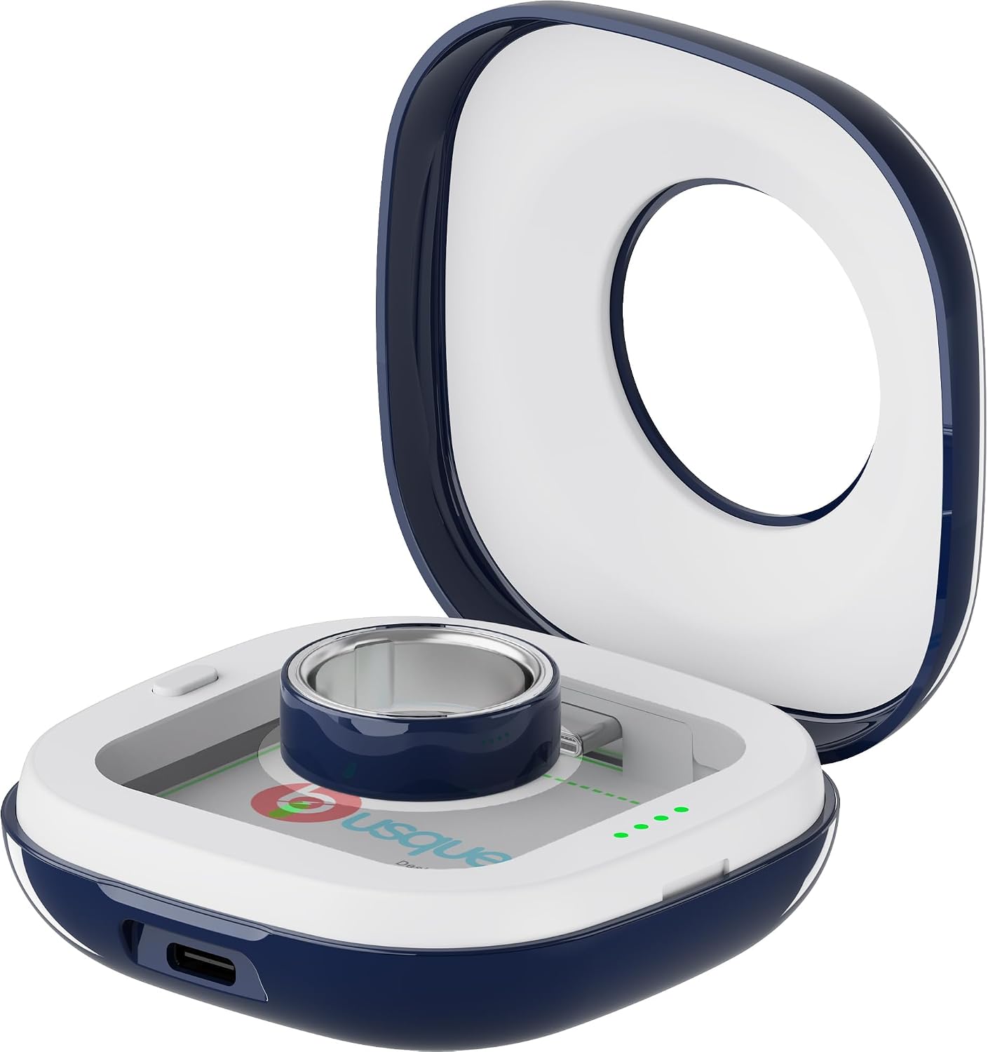 Portable Charging Case for Oura Ring Gen 4/5 Dock, 10 Charges, Blue