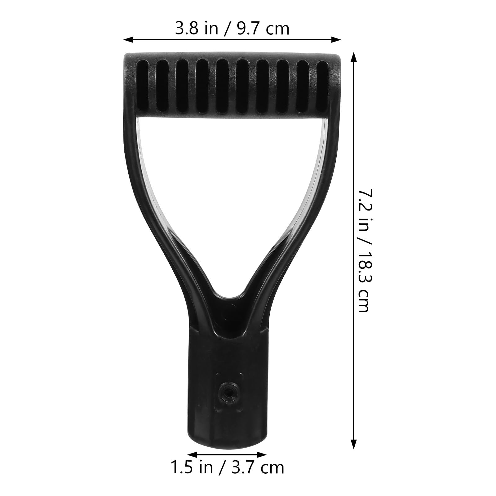 2 manopole in plastica a forma di D, di ricambio per pala da neve, durevoli, diametro interno 3 cm, manico leggero per attrezzi da giardino e scavo