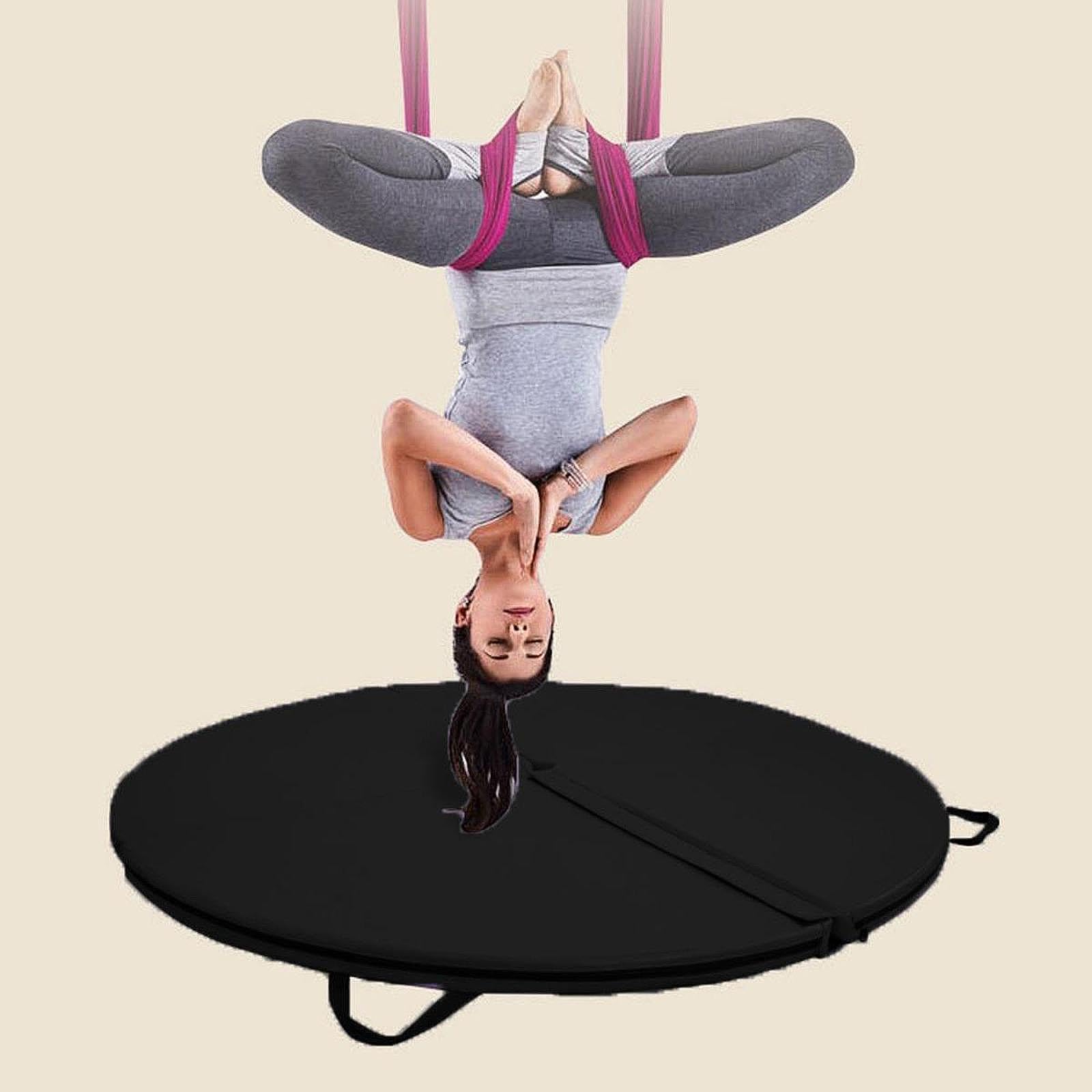 Menolana Folding Pole Dance Mat Round Yoga Mat Gymnastics Strength Training Yoga Pad Workout Mat for Home Gym Training Studio Outdoor