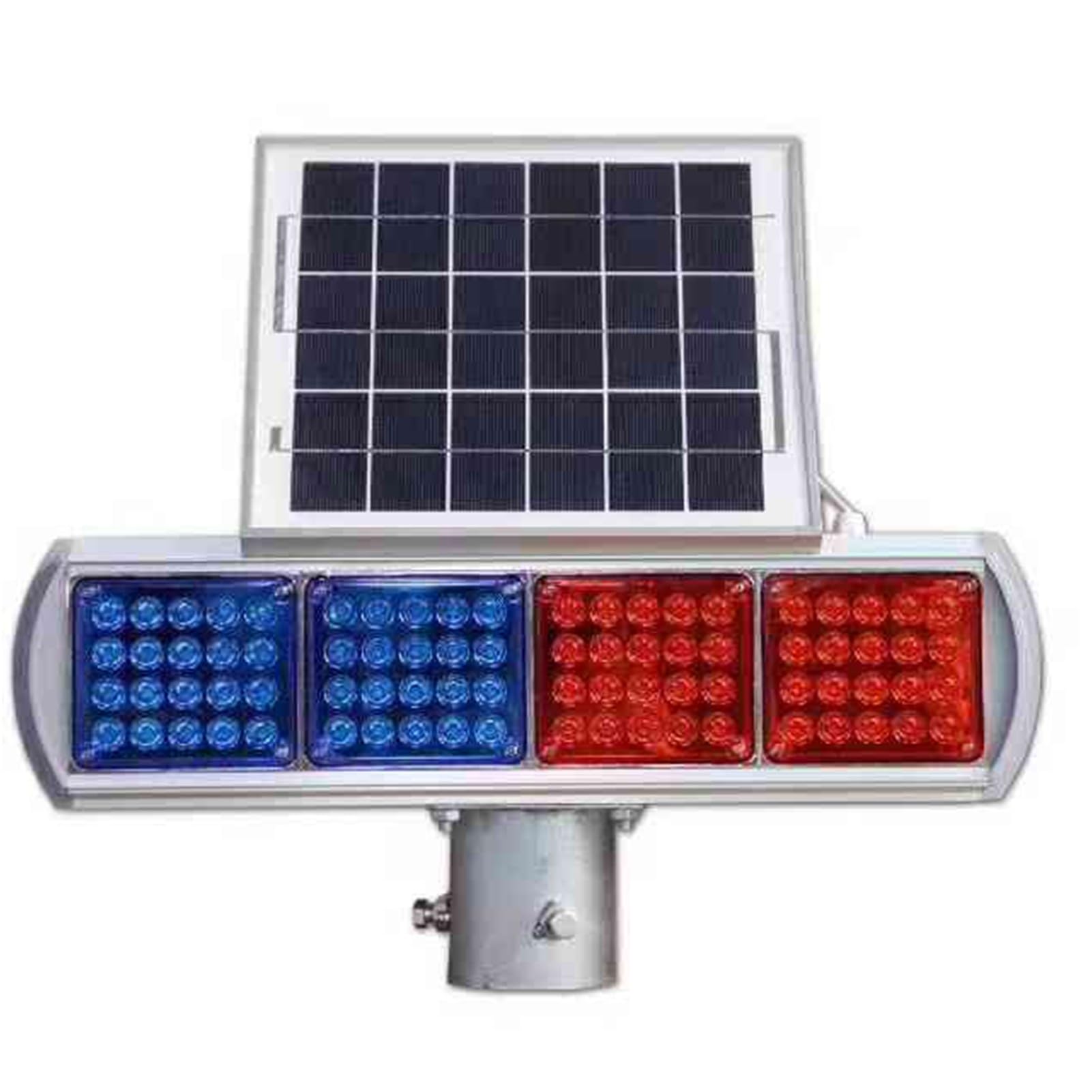 Feu de circulation solaire autonome avec profilé alu étanche pour extérieur
