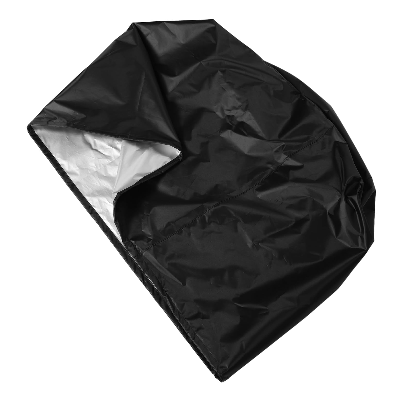 KOMBIUDA Funda para Parrilla Exterior Resistente al Viento y Plegable, Cubierta Portátil de Poliéster Negro para Barbacoa en Jardín y Cocina al Aire Libre