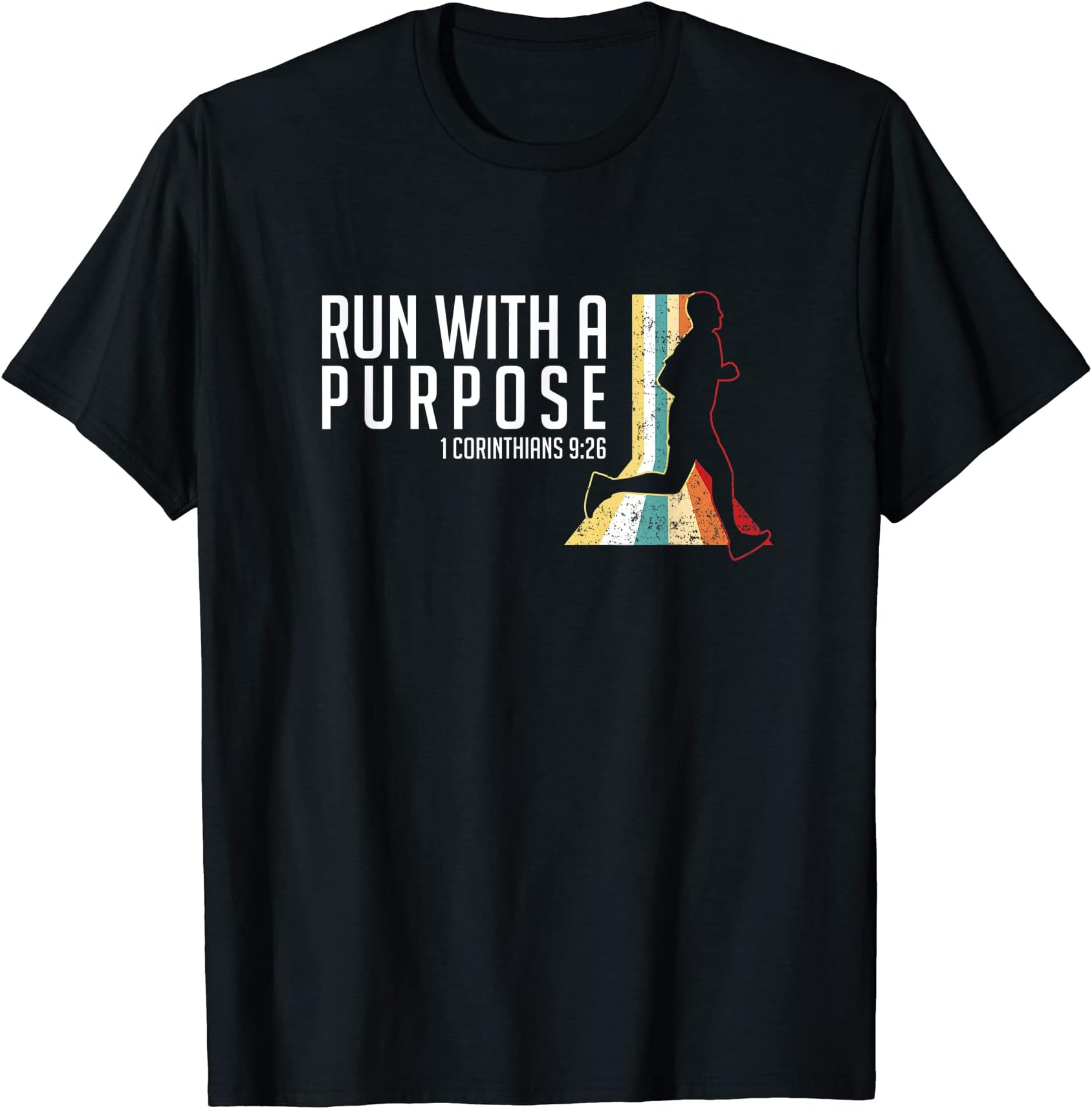 Motivational Running ApparelBible Verse 1 Corinthians 9 26 Running Fitness T-ShirtOEKO-TEX STANDARD 100