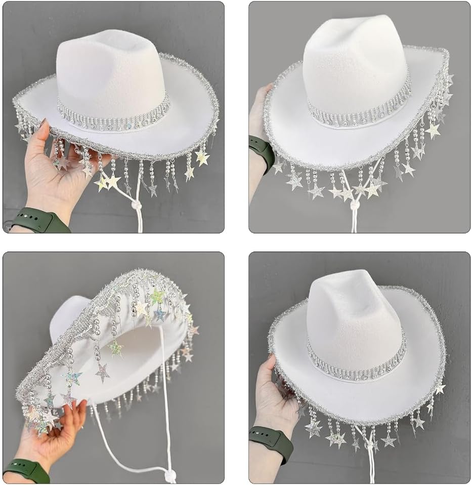 Tassels Denims Hat Unique Styles Jean Hat Trendy Tassels Decorated Portable Hat for Parties and Casual Wear
