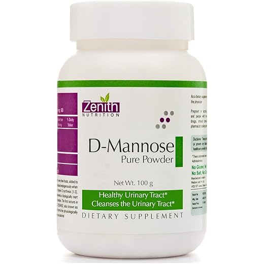 Zenith Nutrition D Mannose Powder 30 Servings Supports Urina