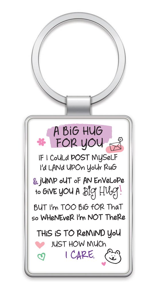 Wpl White Inspired Words Keyring - A Big Hug For You - Gift Ideas