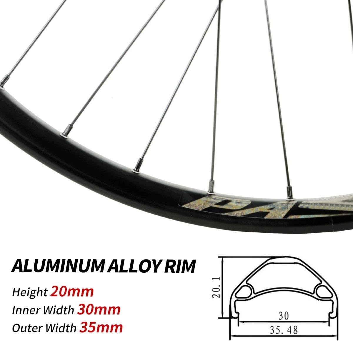 Set Di Ruote MTB 26/27,5/29",Perno Passante 15x100/12x142mm, Freno A Disco