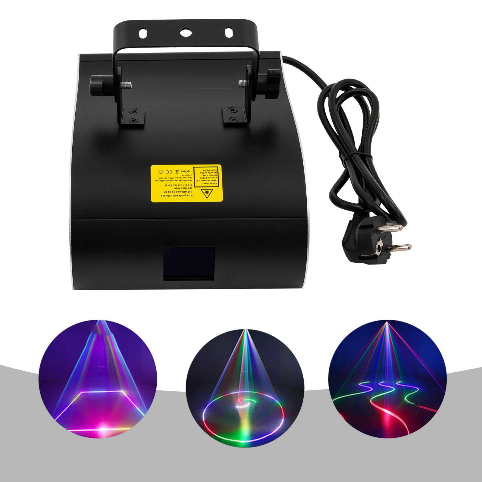 Show 2000 mW RGB DMX-512-20Kpps - Luce da palcoscenico animazione DJ Disco Beam Moving Head Palcoscenico DMX512 Spot Illuminazione per circa 1399-3229ft² superficie È adatto per DJ, Bands, bar, pub