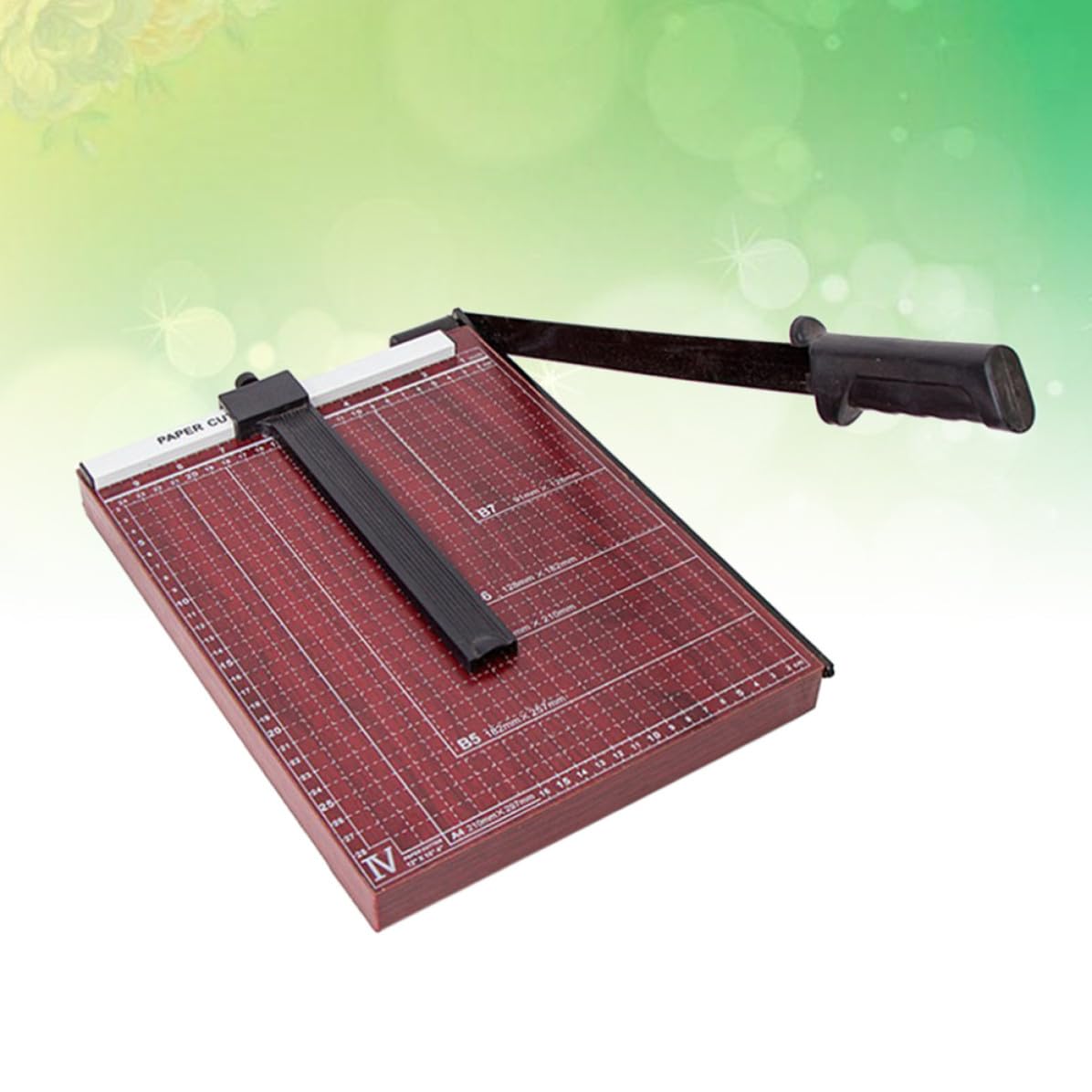 OSALADI Papierschneider A4 mit Gitterförmiger Basis und Metallmaterial Präzises Schneidewerkzeug für Zuhause und Schule mit Linealbedruckung und Genauer Messung