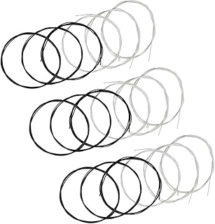 JYsun Classical Guitar Strings 3 full sets with Black Nylon for E-1st B-2nd G-3rd and Nylon Core Silver-Plated Copper Wound for D-4th A-5th E-6th