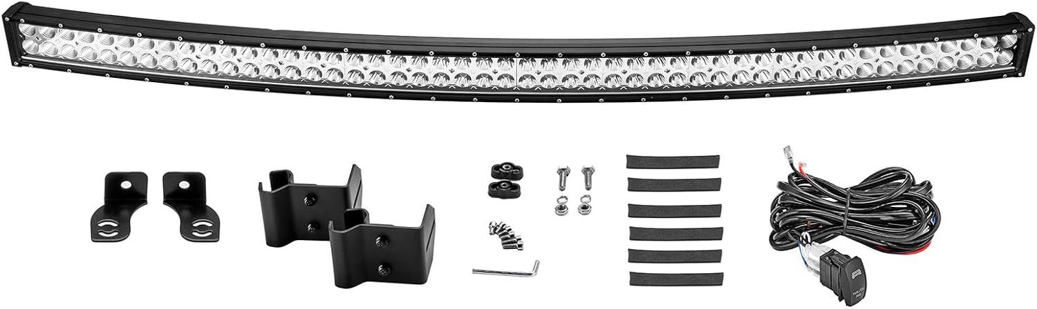 Light Bar Mount Wiring Kit - WeiSen LED Curved Rear Roof Pair 4" 45W Side Shot Cube Lights Brackets w/ 2X Wiring Compatible with Polaris Ranger XP 1000/900/570 2013-2023