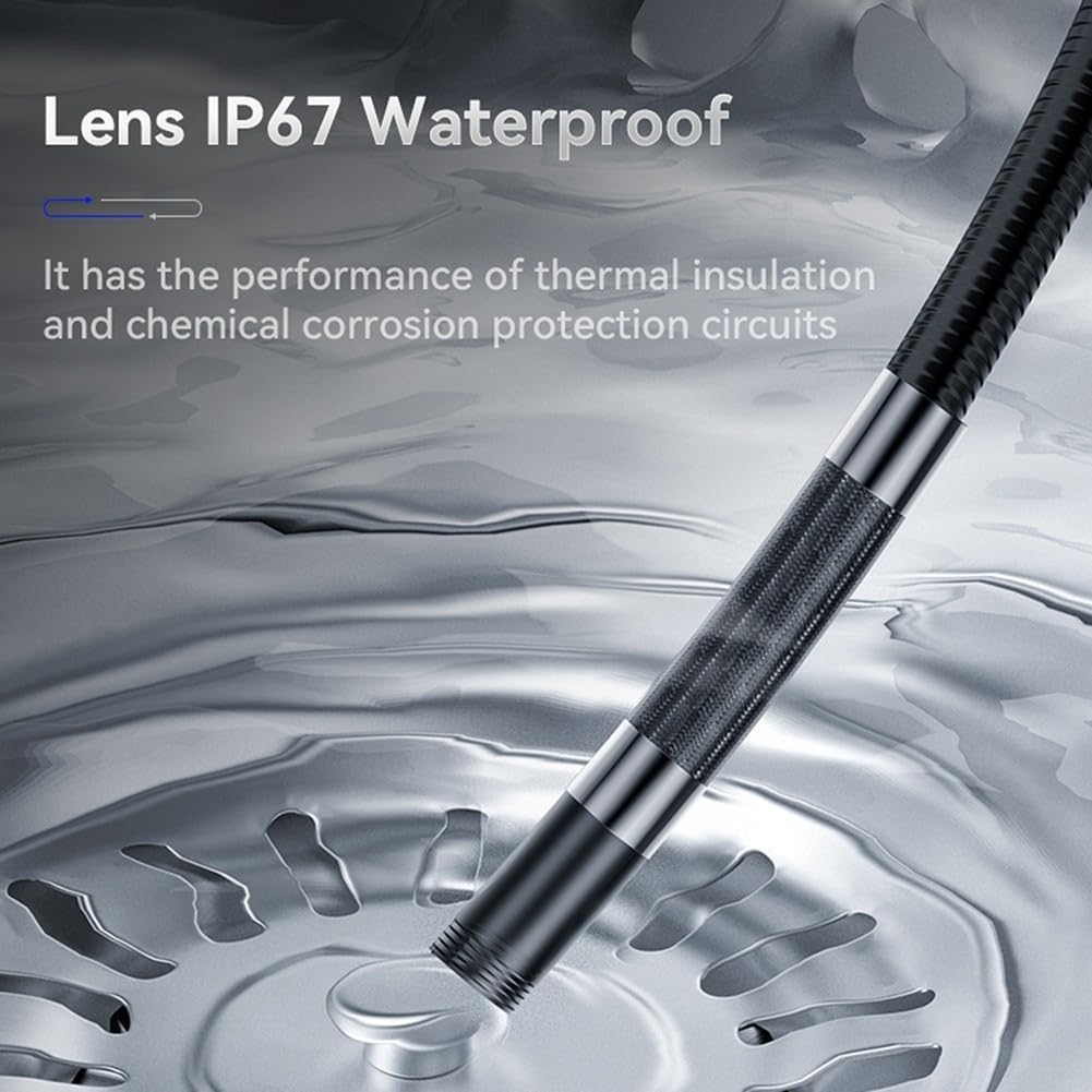 Oceanlend Endoscopio de inspección, cámara endoscópica de giro de para 360° con lente impermeable IP67, rotación bidireccional dedicada, interfaz tipo C (1 metro), SB3P5IZUS445GY796CQ9ED66324F