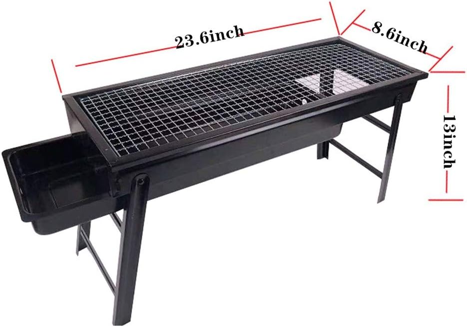Portable Stainless Steel BBQ Grill Folding BBQ Grill Outdoor Hiking Charcoal BBQ Camping Stove Tool for Home Park Use