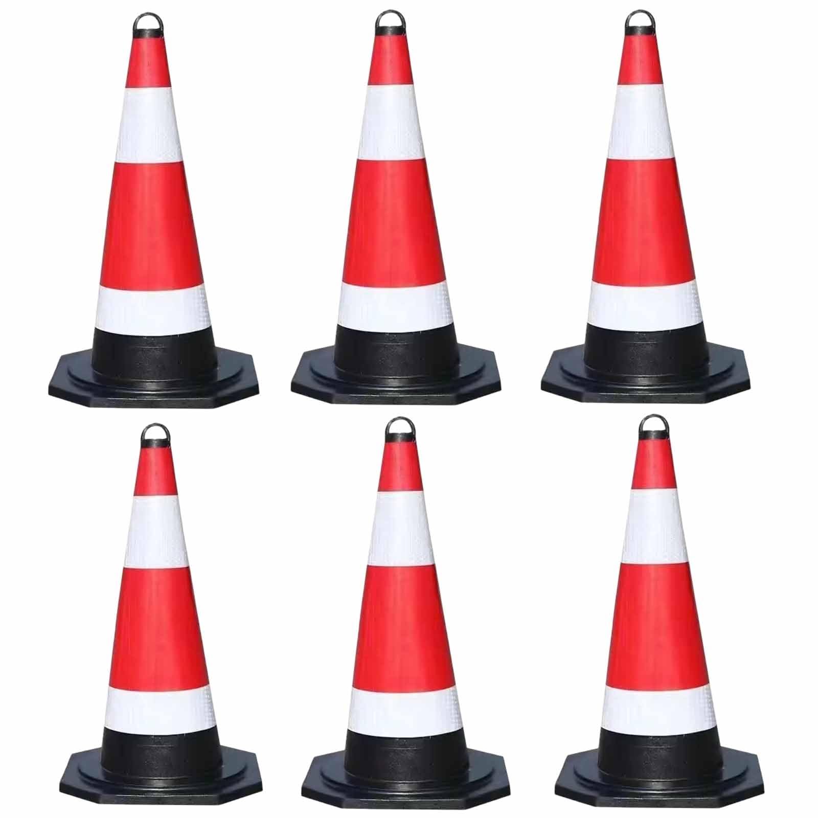 Cônes de signalisation avec Base lestée et réflecteur - Cône de sécurité routière pour Le stationnement, Les Chantiers et Les barrières d'urgence, 60 cm (23,6 Pouces)