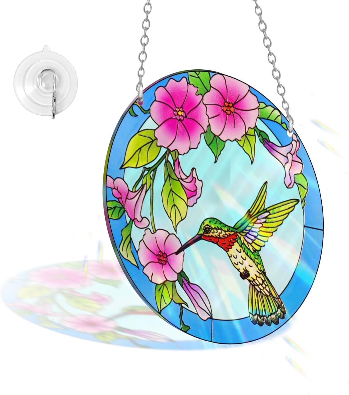 Stained Glass, 6 Inch Stained Glass Window Hanging Double