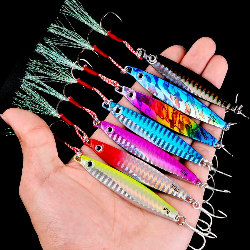 12pcs esche da pesca in metallo Jig 7g 12g 17g 22g 30g 40g maschere pesca in mare cucchiaio esca affondamento esca Jigging Vibe lama for luccio spigola