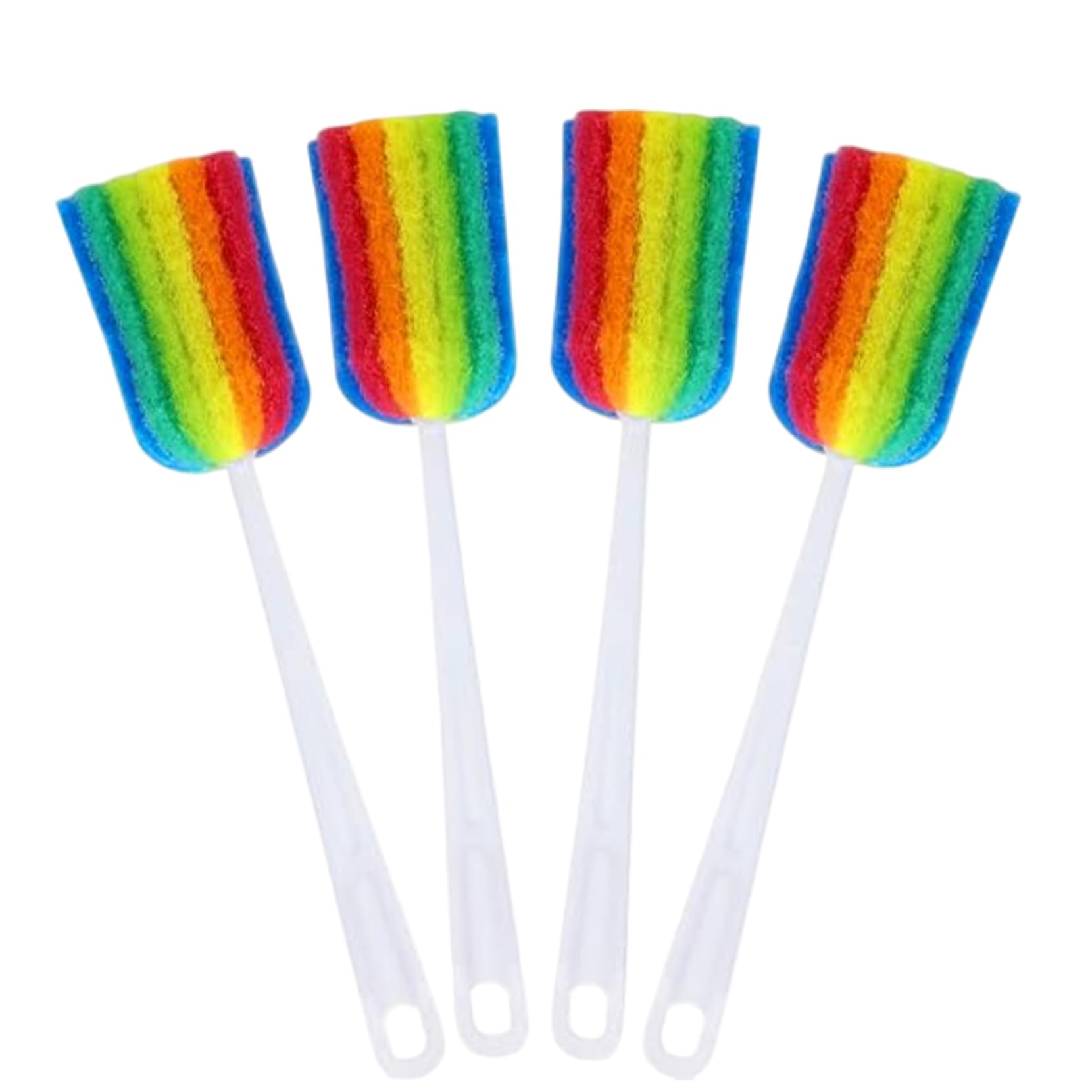 Nukinp Bottle Sponge, 4PCS 9.8 Inch Cup Cleaning Brush, Hanging Bottle Brush Cleaner with Long Handle for Kitchen Glasses Mugs Cups &1