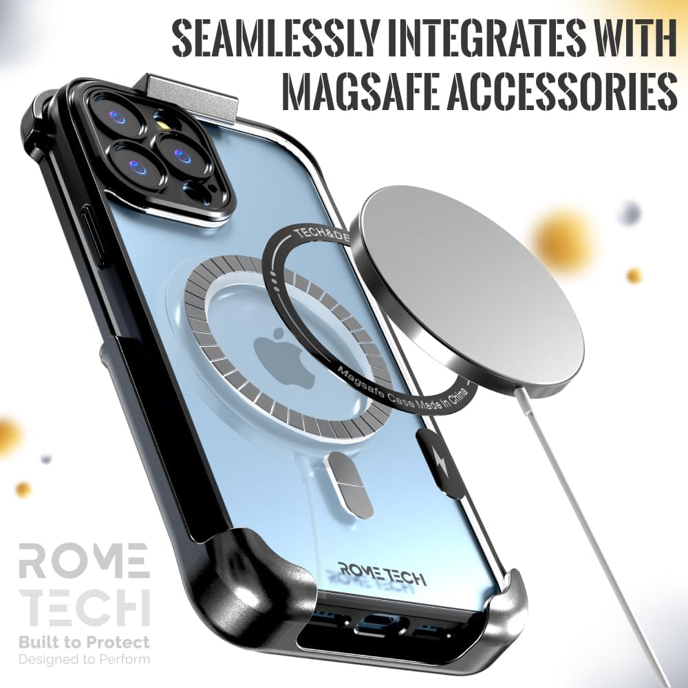 for Apple iPhone 13 Pro 6.1" (2021) Case with Belt Clip Holster - Compatible with Magsafe Base Case for iPhone 13 Pro 6.1" - Black