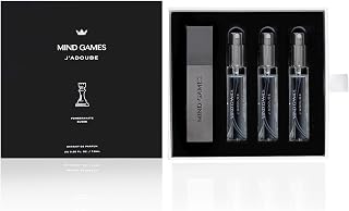 MIND GAMES J'adoube Travel Trio - Luxury Fragrance for Women & Men - Mini Perfume Set for Travel - Designer Fragrance with Notes of Patchouli & Ambrostar - Perfume Gift Set - 7.5mL