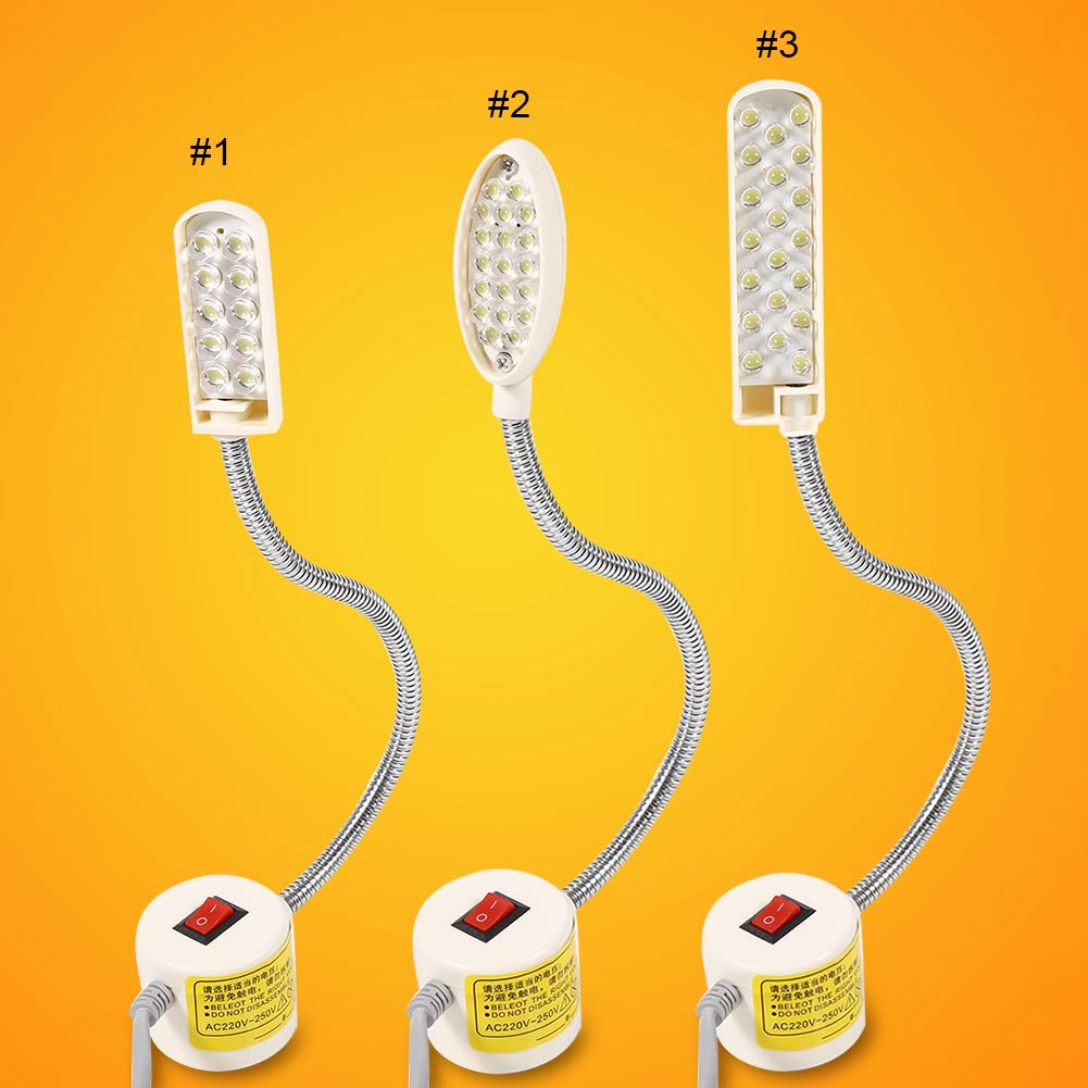 Led Desk Lamp Sewing Machine Light Gooseneck Lamp,20LED Magnetic Base Switch Flexible Mounting Table Lamp Eyebrow Manicure Tattoo Nail Art Cosmetic Tools